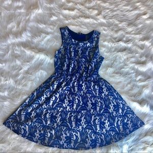 Blue and White Lace dress